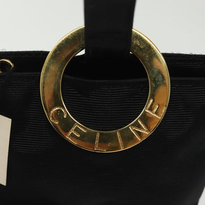 Celine Circle Logo Pouch Nylon, BLACK, NYLON, Clutche & pouche