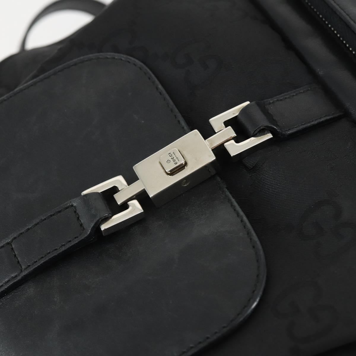 Gucci Vintage Jackie Backpack GG Canvas, BLACK, CANVAS, Backpack