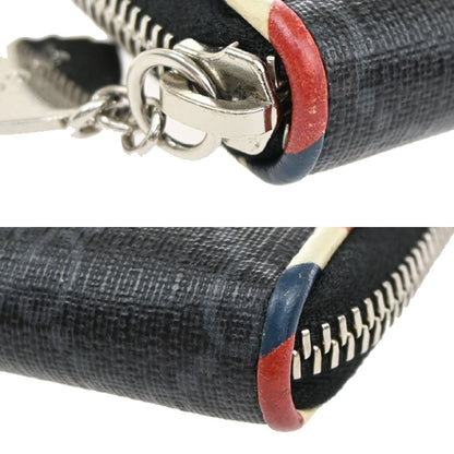 Gucci Night Courrier Bifold Wallet GG Coated Canvas with Applique, BLACK, CANVAS, Wallets