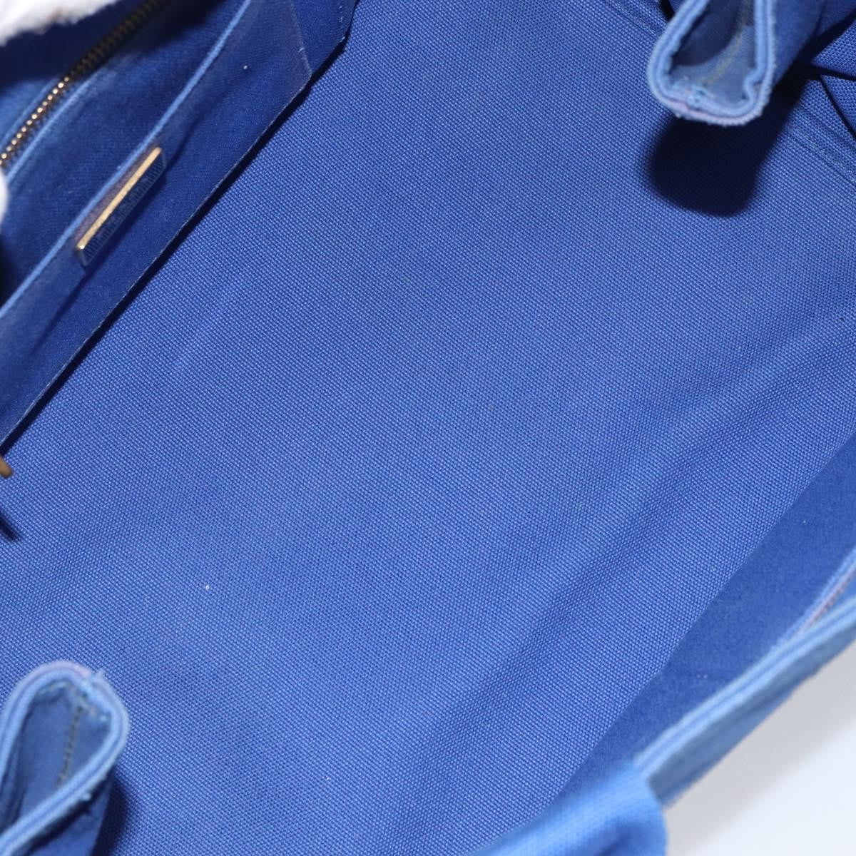Prada Canapa Open Tote Canvas, BLUE, CANVAS, Tote bag