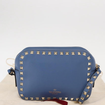Valentino Garavani Rockstud Camera Crossbody Bag Leather, BLUE, LEATHER, Clutche & pouche