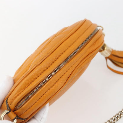 Gucci Soho Chain Bag Leather, ORANGE, LEATHER, Shoulder bag
