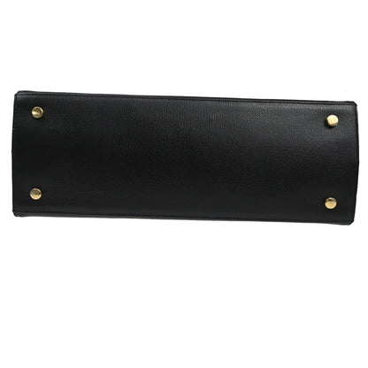 Salvatore Ferragamo Gancini Shoulder Bag Leather, BLACK, LEATHER, Shoulder bag