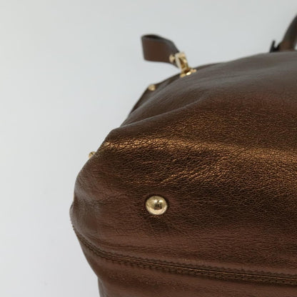 Salvatore Ferragamo Sofia Satchel Leather, BROWN, LEATHER, Handbag