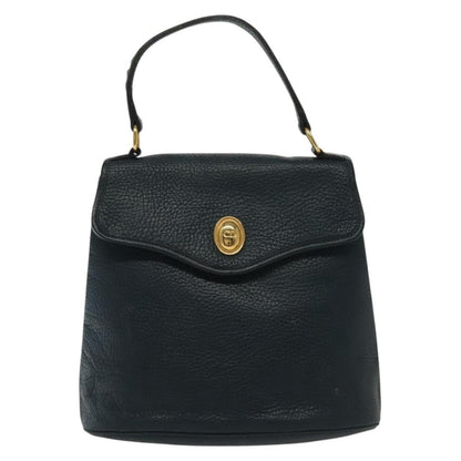 Christian Dior Vintage Handbag Leather, NAVY, LEATHER, Handbag