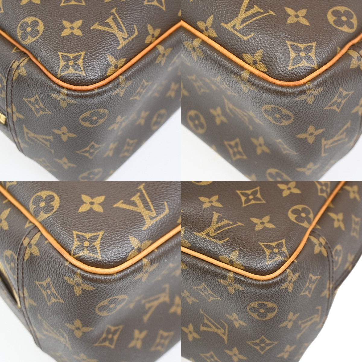 Louis Vuitton Deauville Handbag Monogram Canvas, BROWN, CANVAS, Handbag
