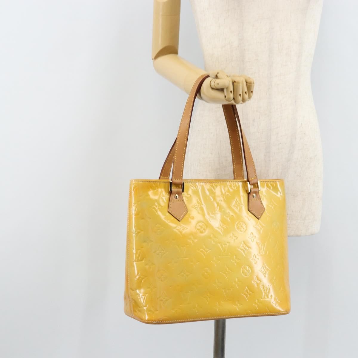 Louis Vuitton Houston Handbag Monogram Vernis, GRAY, PATENT_LEATHER, Tote bag