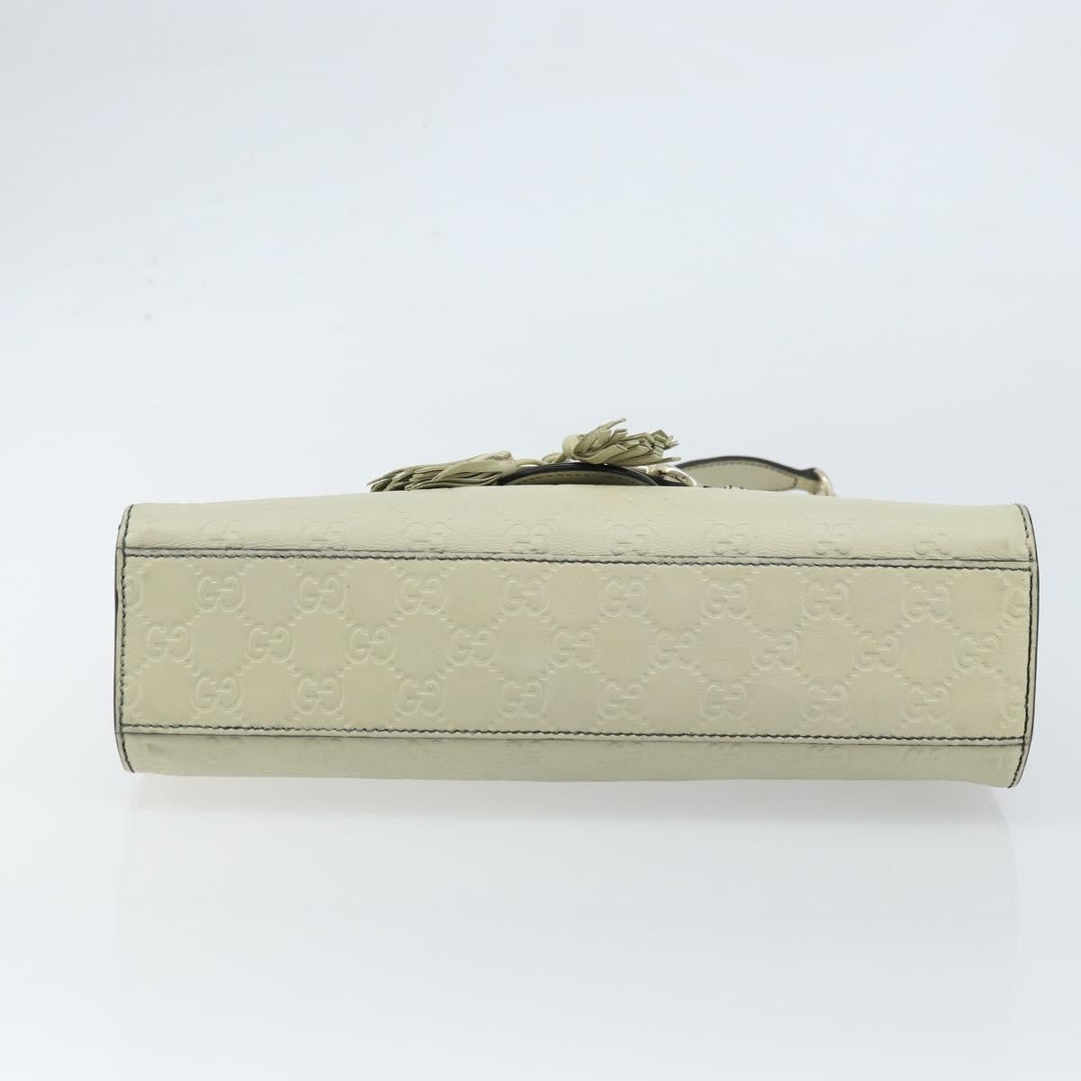 Gucci Emily Chain Flap Bag Guccissima Leather, Beige, Leather, Shoulder Bag