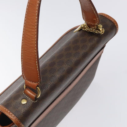 Celine Macadam Handbag Macadam with leather, BROWN, CANVAS, Handbag