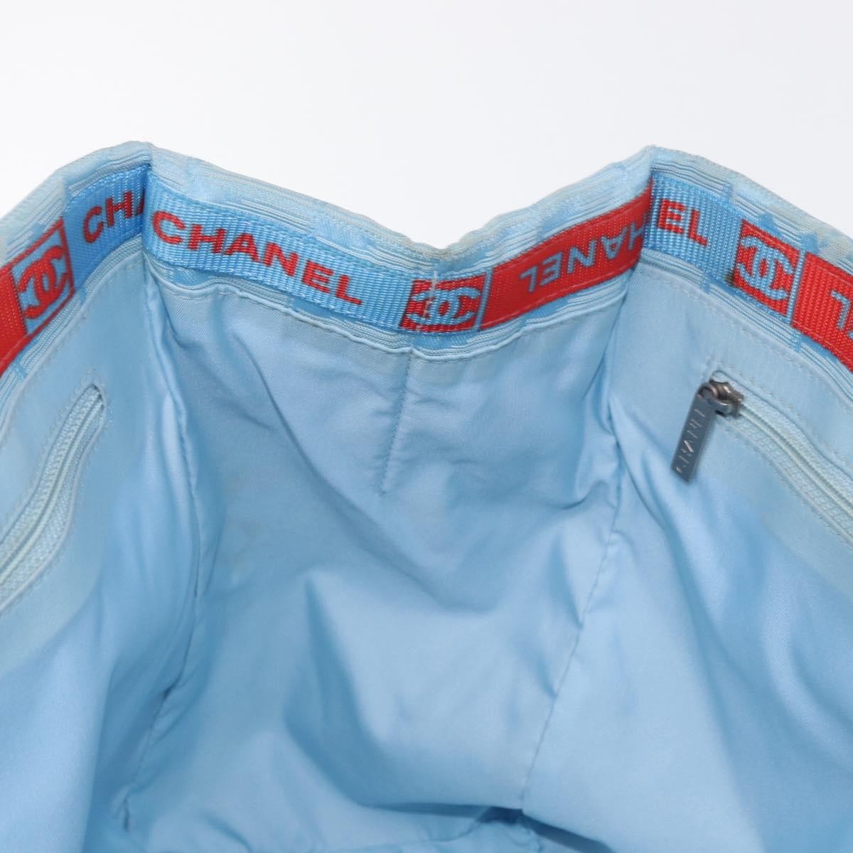 Chanel Travel Line Tote Nylon, BLUE, NYLON, Tote bag