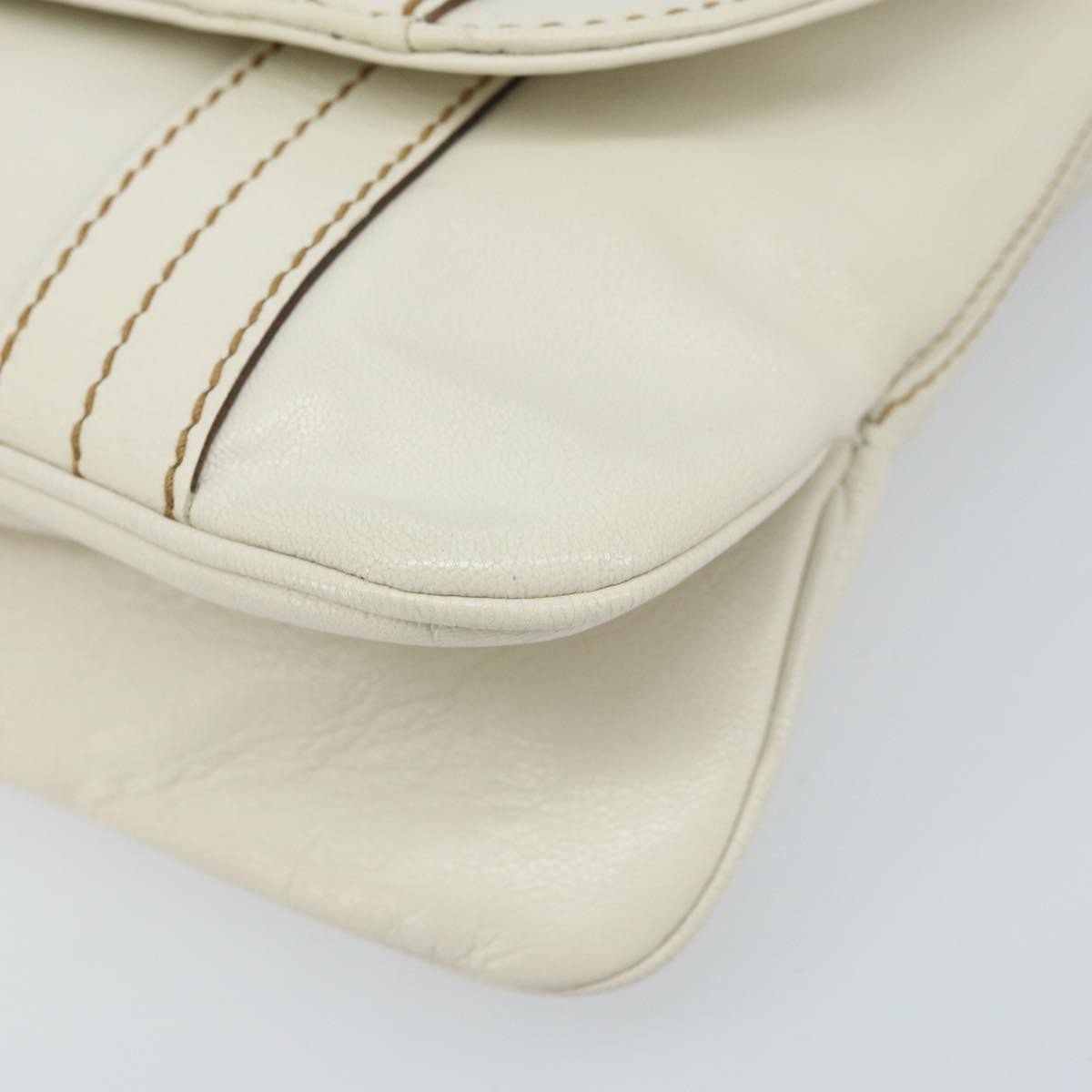 Gucci Vintage Handbag Leather, WHITE, LEATHER, Handbag