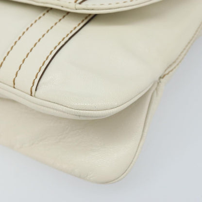 Gucci Vintage Handbag Leather, WHITE, LEATHER, Handbag