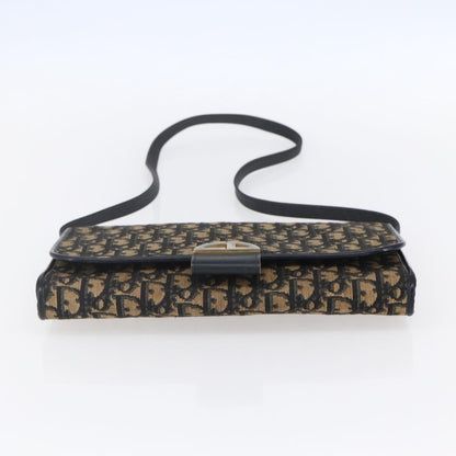 Christian Dior Vintage Trotter Flap Shoulder Bag Diorissimo Canvas, NAVY, CANVAS, Shoulder bag