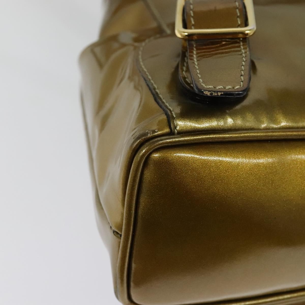 Gucci Vintage Bamboo Backpack Patent, GOLD, PATENT_LEATHER, Backpack