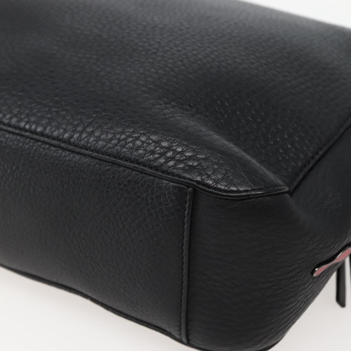Christian Louboutin Loubiclutch Leather, BLACK, LEATHER, Clutche & pouche
