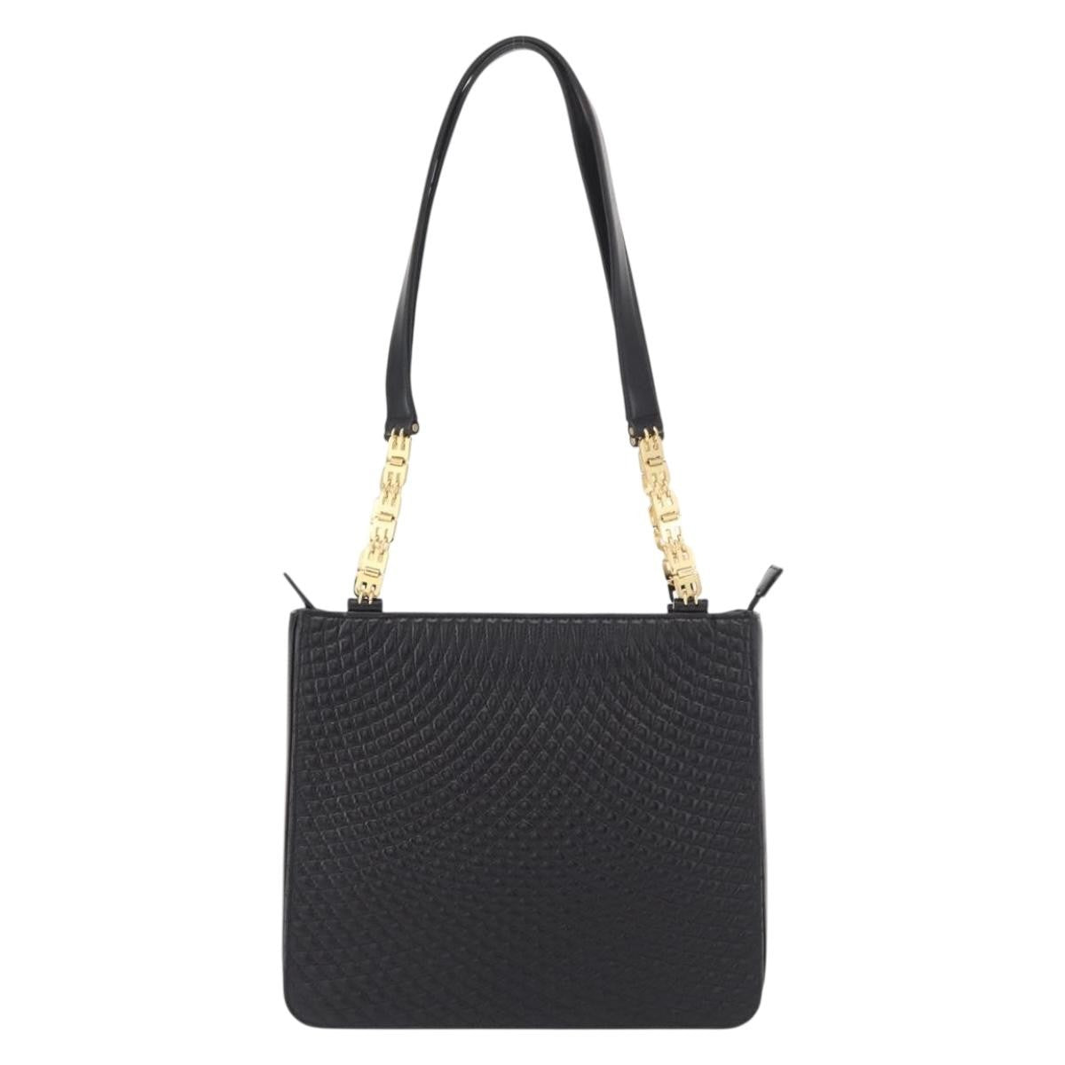 Bally Vintage Shoulder Bag Quilted leather, Black, Leather, Shoulder Bag