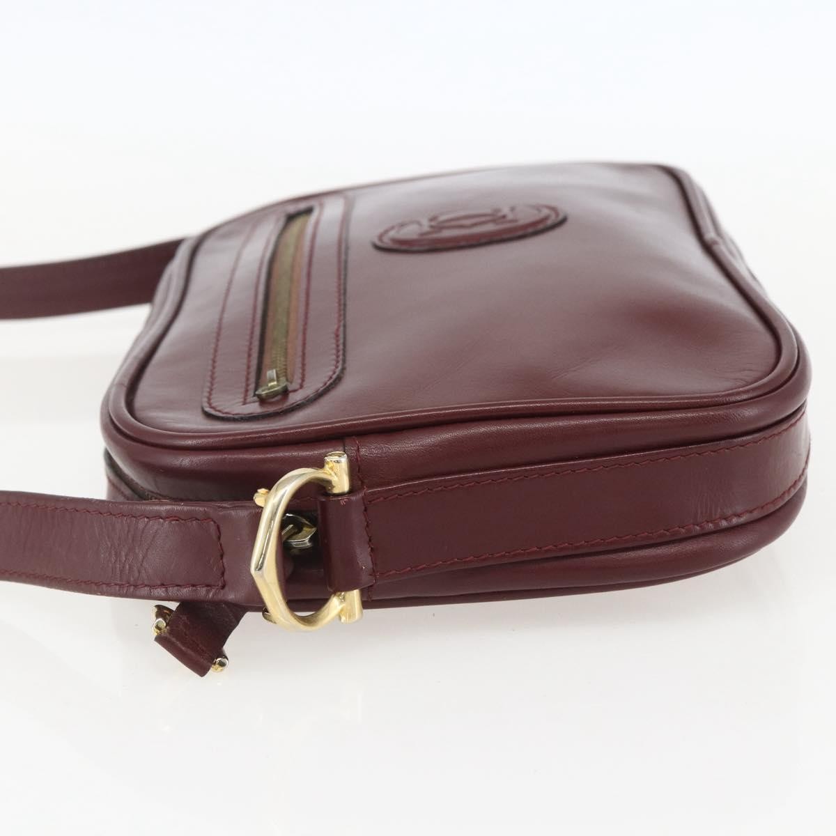 cartier Must de Cartier Shoulder Bag Leather, BURGUNDY, LEATHER, Shoulder bag