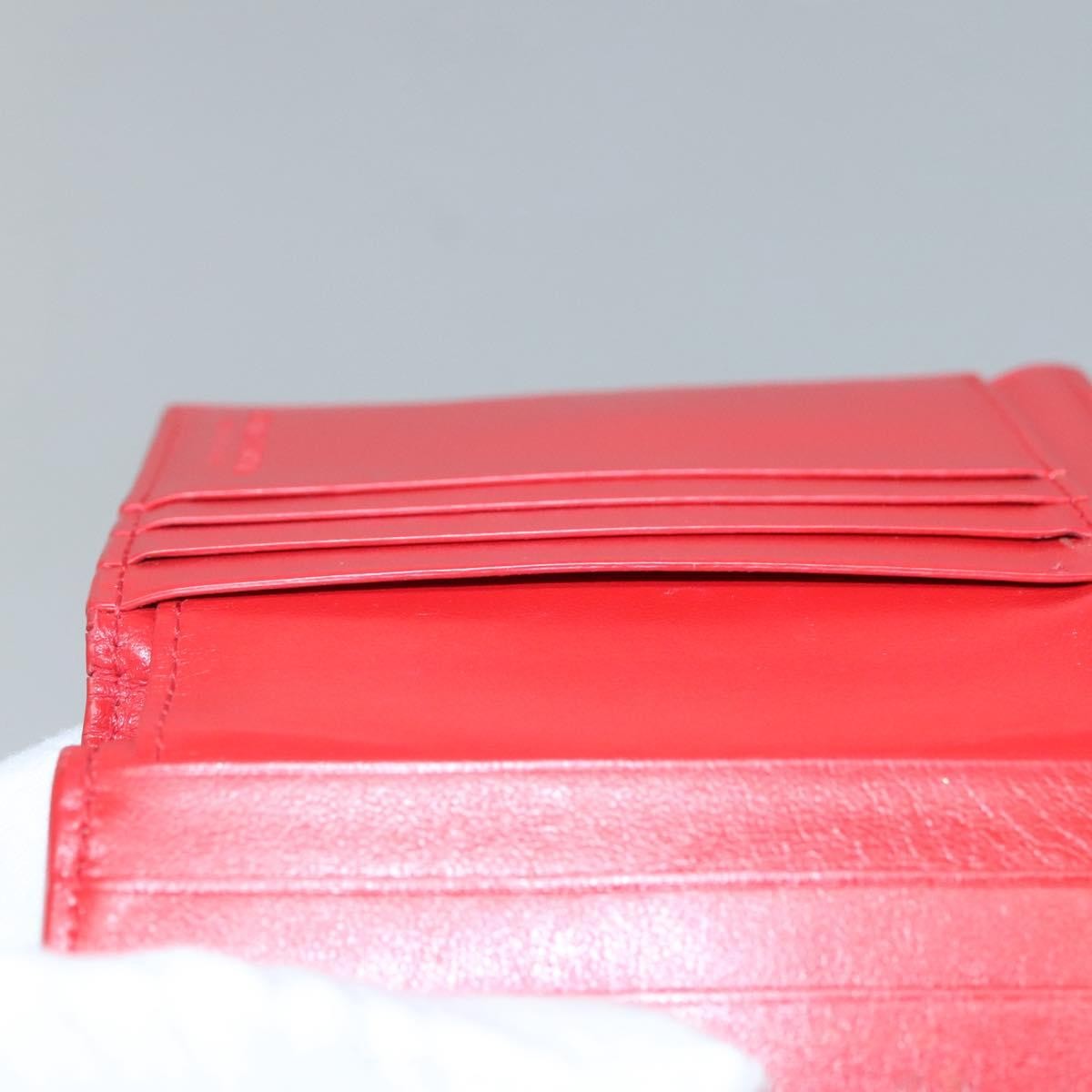Bottega Veneta Bifold Coin Pocket Card Holder Intrecciato Nappa, RED, LEATHER, Wallets