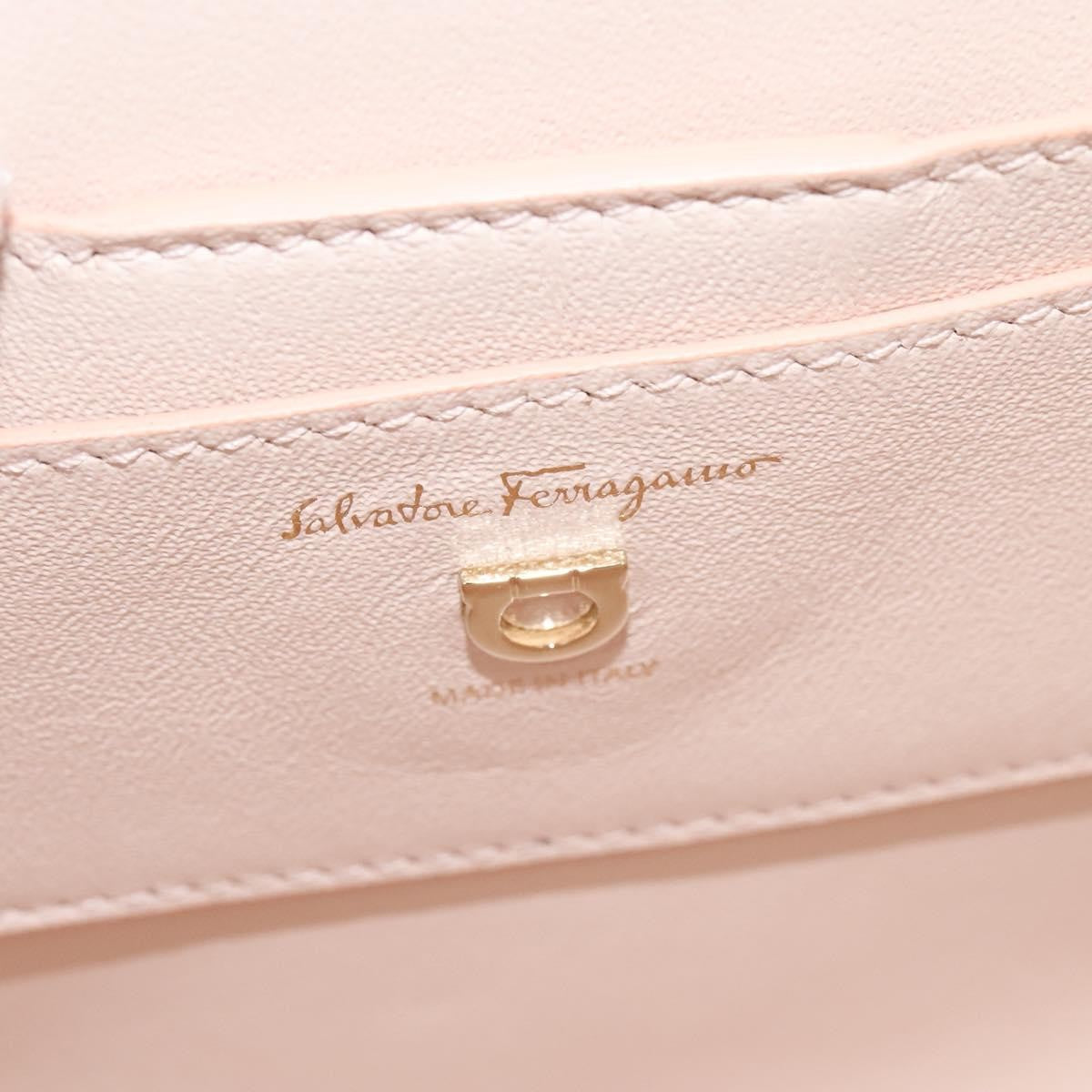 Salvatore Ferragamo Boxyz Top Handle Bag Printed Leather, PINK, LEATHER, Shoulder bag
