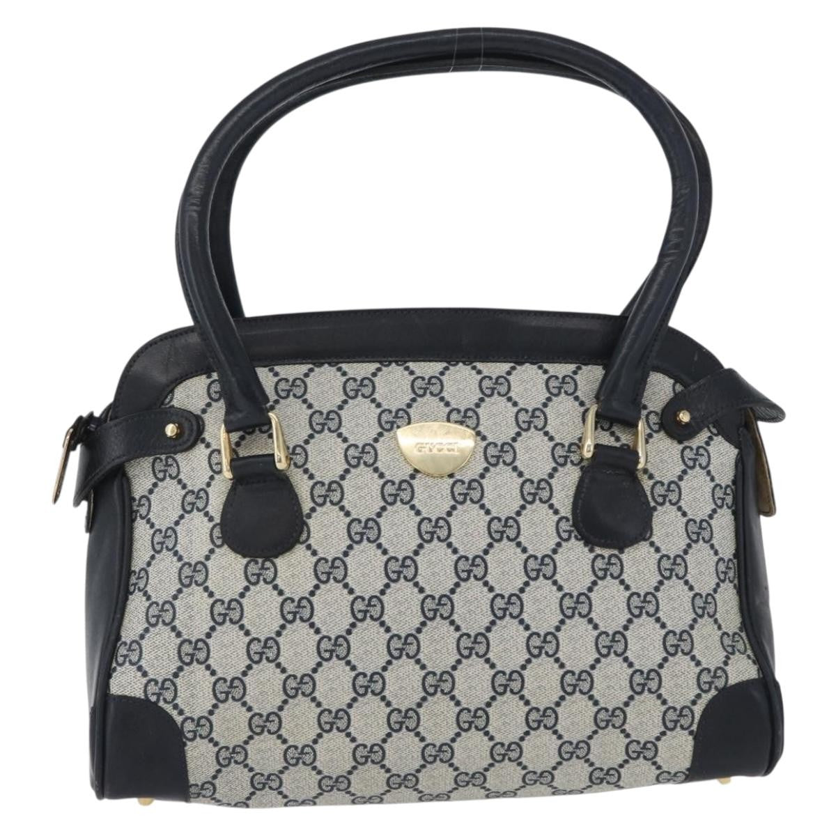 Gucci GG supreme handbag GG canvas, NAVY, PVC, Handbag