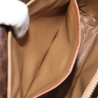 Celine Macadam Shoulder Bag Canvas, BROWN, CANVAS, Shoulder bag