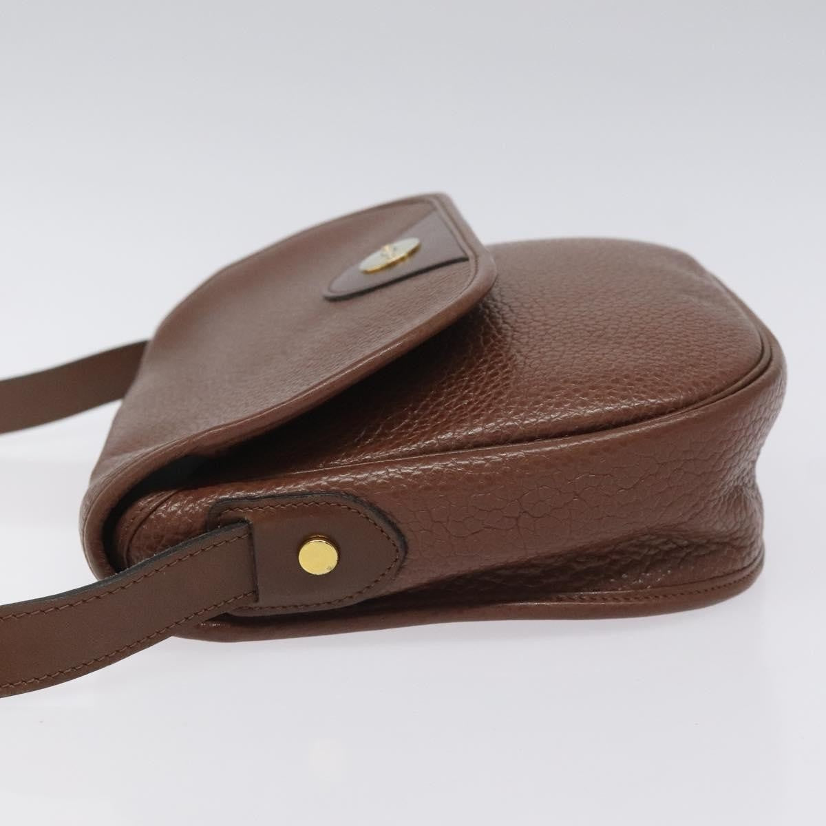 Christian Dior Vintage Shoulder Bag Leather, BROWN, LEATHER, Shoulder bag