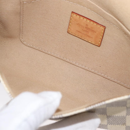 Louis Vuitton Favorite Handbag Damier, WHITE, CANVAS, Shoulder bag