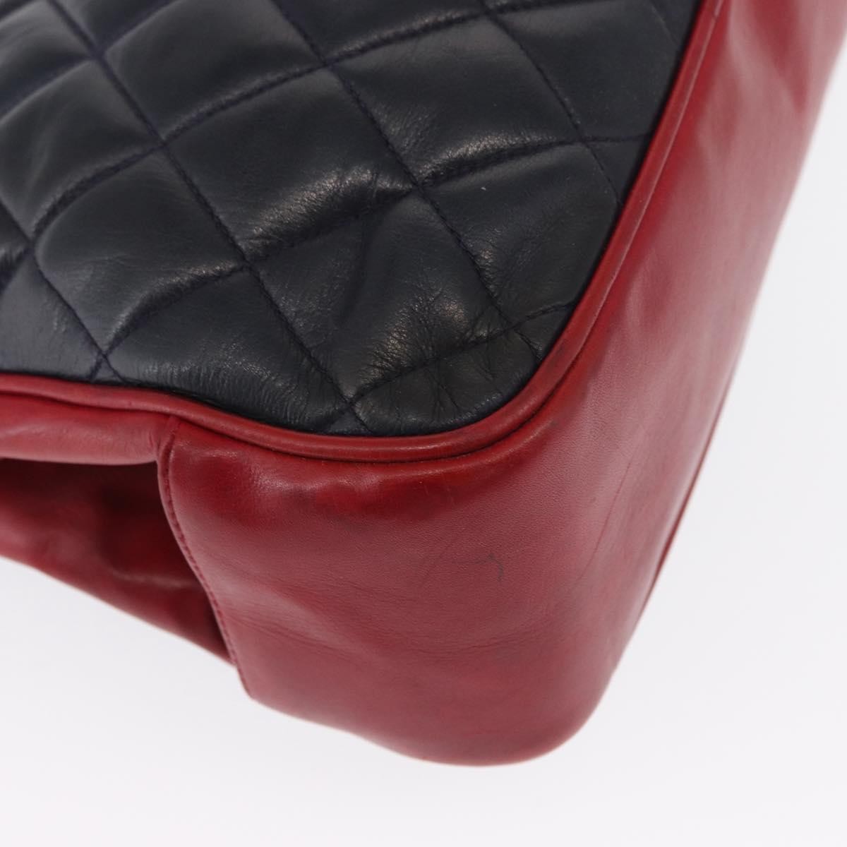 Chanel Chanel Bicolor Shoulder Bag Red/Navy leather bicolore, NAVY, LEATHER, Shoulder bag