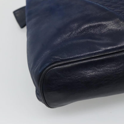Bally Vintage Shoulder Bag Leather, NAVY, LEATHER, Shoulder bag