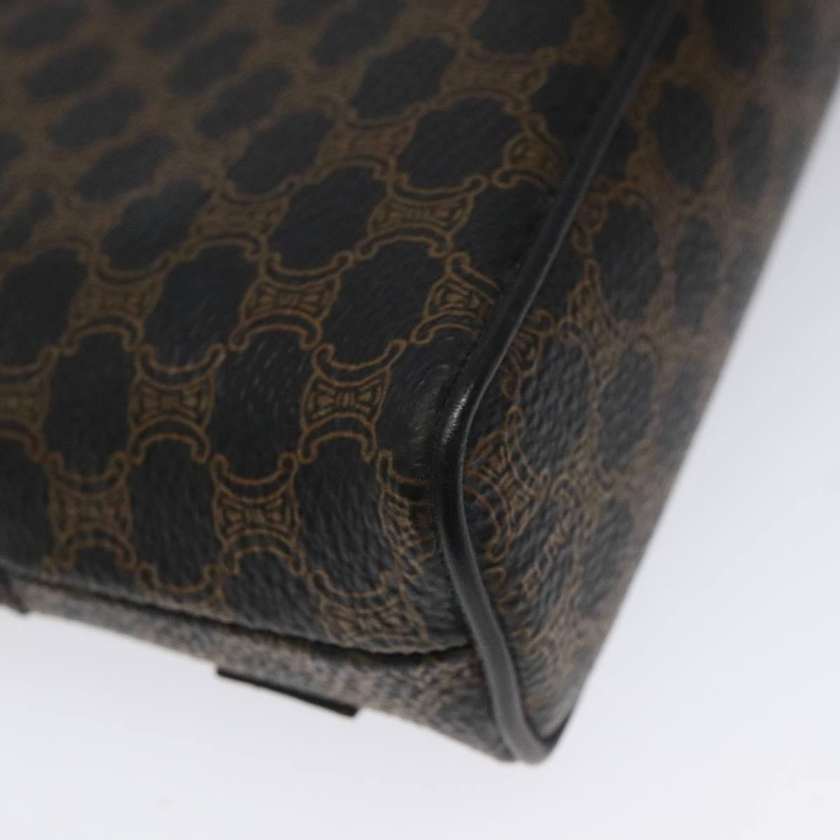 Celine Macadam Pochette Canvas and Leather, BLACK, CANVAS, Clutche & pouche