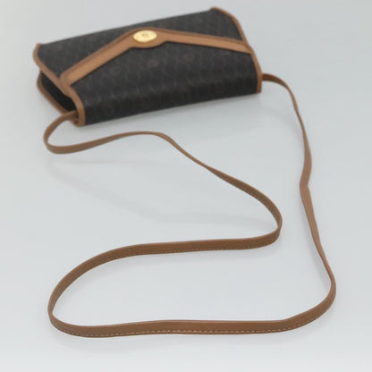 Christian Dior Vintage Honeycomb Flap Crossbody Bag Canvas and Leather, BLACK, CANVAS, Crossbody bag