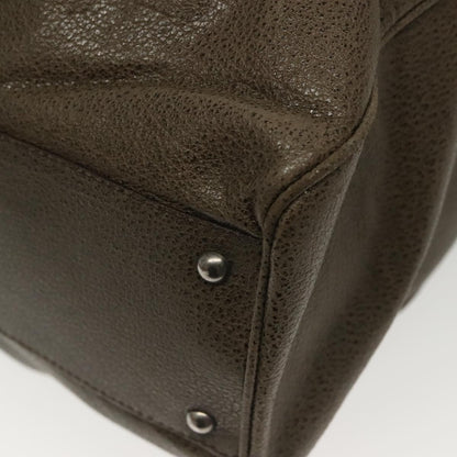 Salvatore Ferragamo Gancini Buckle Shoulder Bag Leather, KHAKI, LEATHER, Shoulder bag