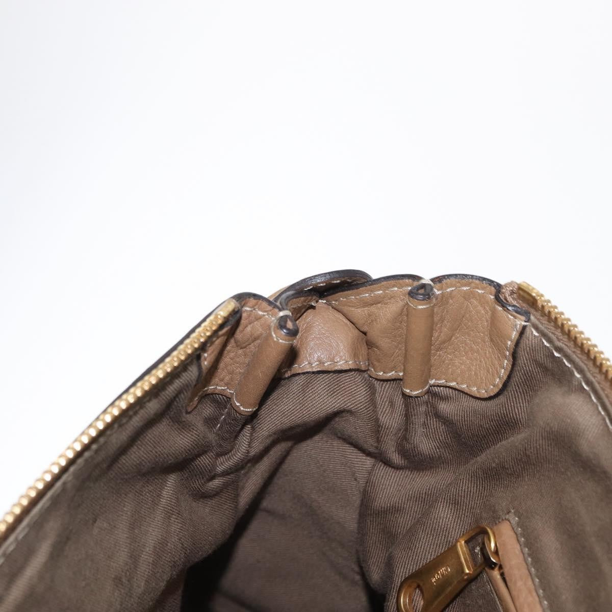 Chloe Marcie Satchel Studded Leather, BEIGE, LEATHER, Handbag
