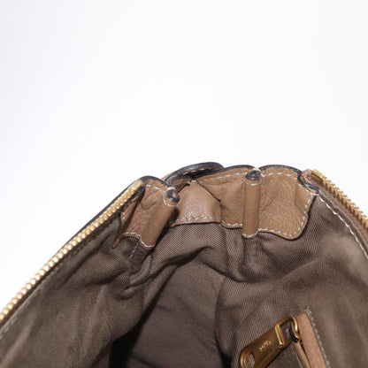 Chloe Marcie Satchel Studded Leather, BEIGE, LEATHER, Handbag
