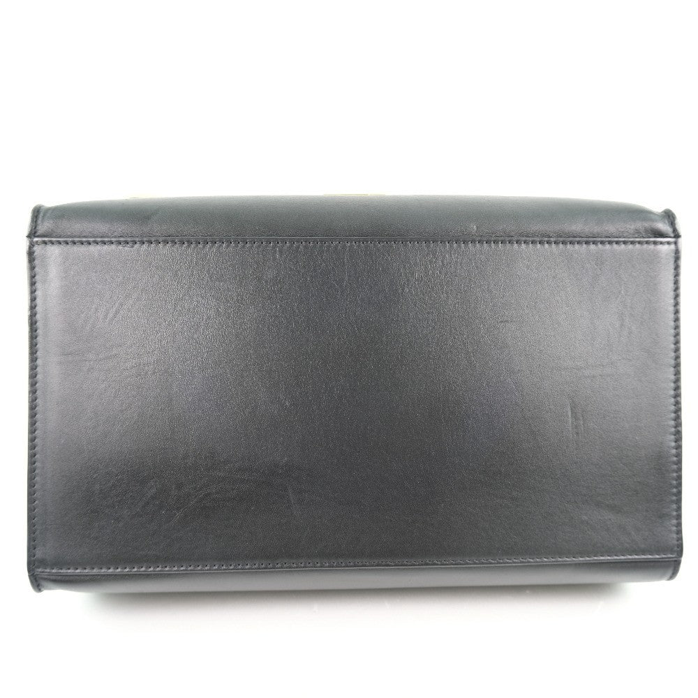 Celine Trapeze Bag Leather with Suede, BLACK, LEATHER, Bag
