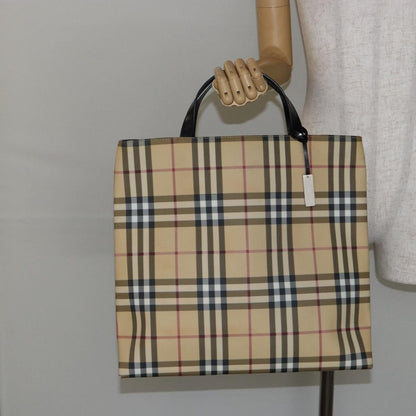 Burberry Nova Check Tote canvas check pattern, BEIGE, CANVAS, Tote bag