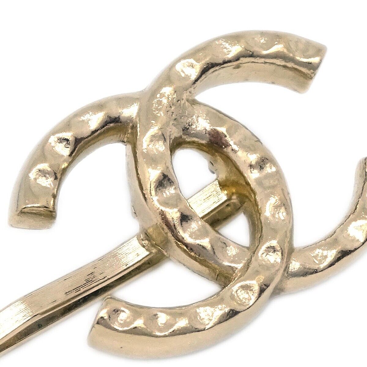 Chanel CC Hair Pin Set Metal with Faux Pearl, GOLD, GOLD_PLATED, Head accessory