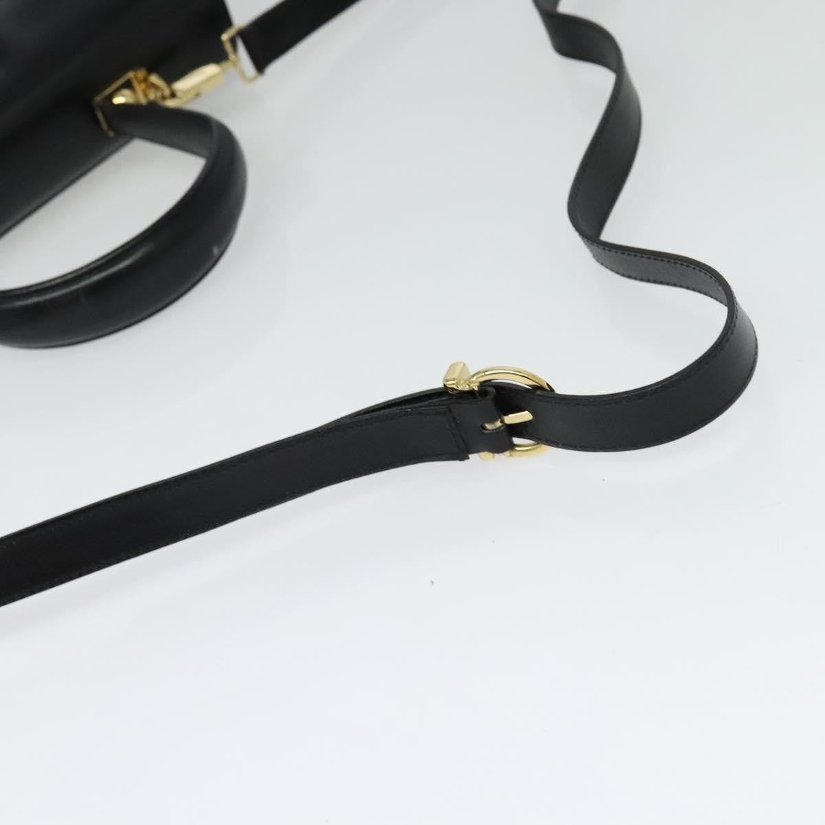 Salvatore Ferragamo Gancini Tote Leather, BLACK, LEATHER, Tote bag