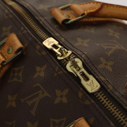 Louis Vuitton Keepall Bandouliere Bag Monogram Canvas, BROWN, CANVAS, Travel bag