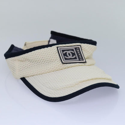 Chanel Sport Line CC Casket Hat Cotton, WHITE, COTTON, Head accessory