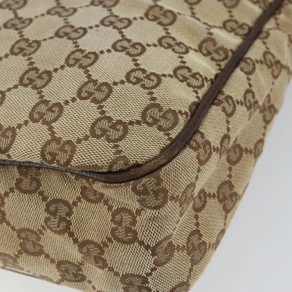 Gucci Vintage Shoulder Bag GG Canvas and Leather, BEIGE, CANVAS, Shoulder bag