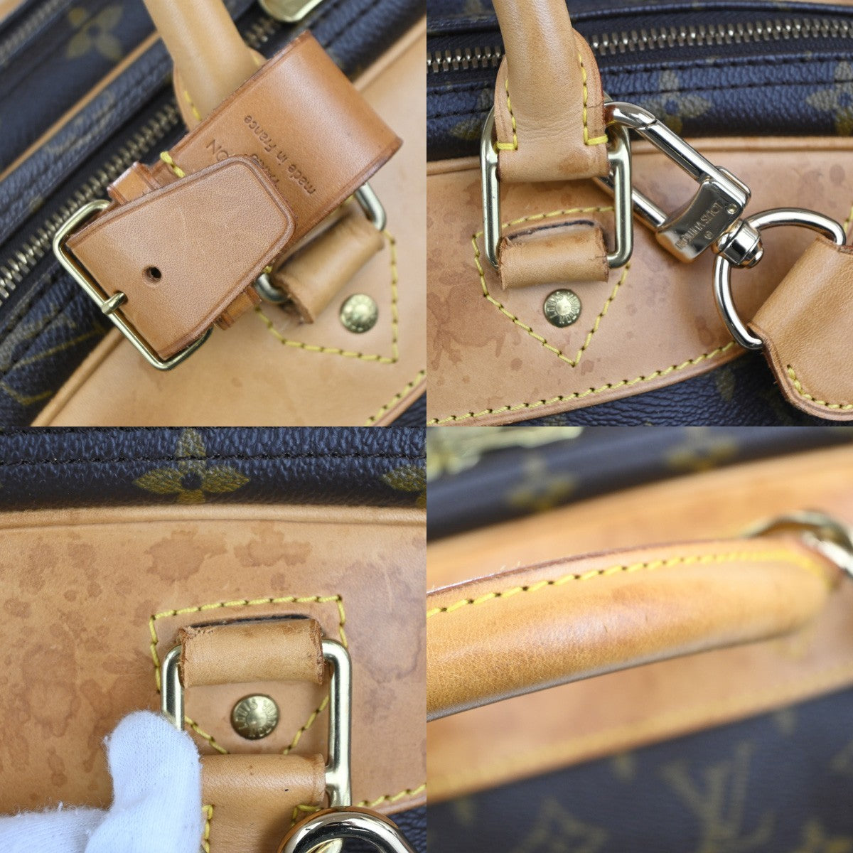 Louis Vuitton Alize Bag Monogram Canvas, BROWN, CANVAS, Travel bag