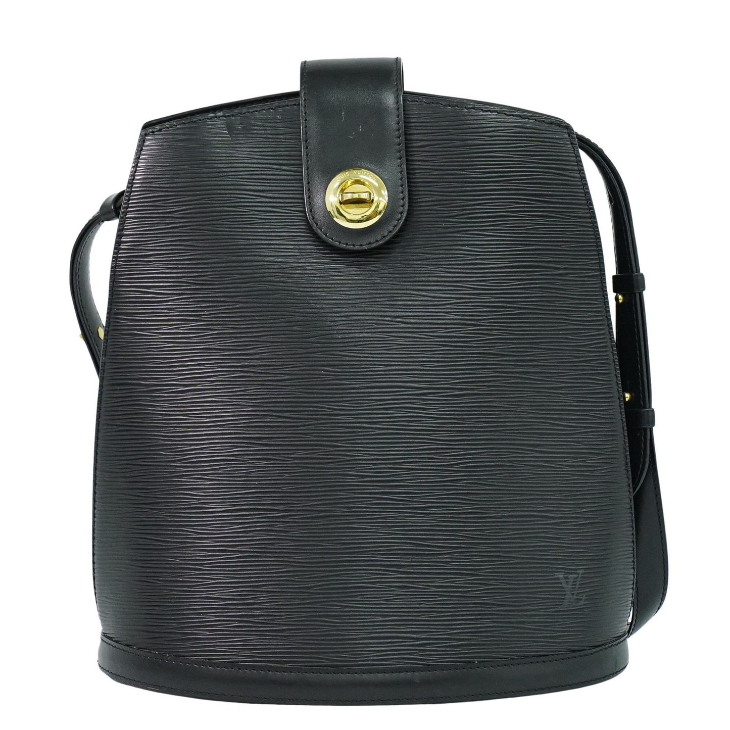 Louis Vuitton Cluny Shoulder Bag Epi Leather, BLACK, LEATHER, Shoulder bag