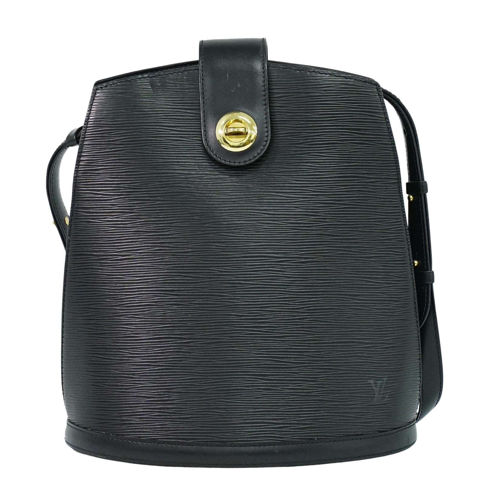 Louis Vuitton Cluny Shoulder Bag Epi Leather, BLACK, LEATHER, Shoulder bag