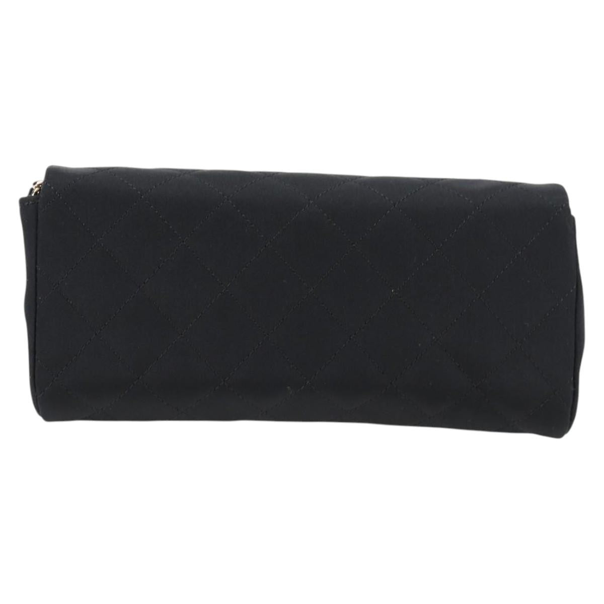 Chanel Chain Flap Shoulder Bag Quilted Nylon, Black, Nylon, Shoulder Bag