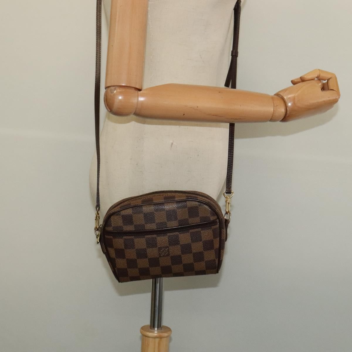 Louis Vuitton Ipanema Pochette Damier, BROWN, CANVAS, Clutche & pouche