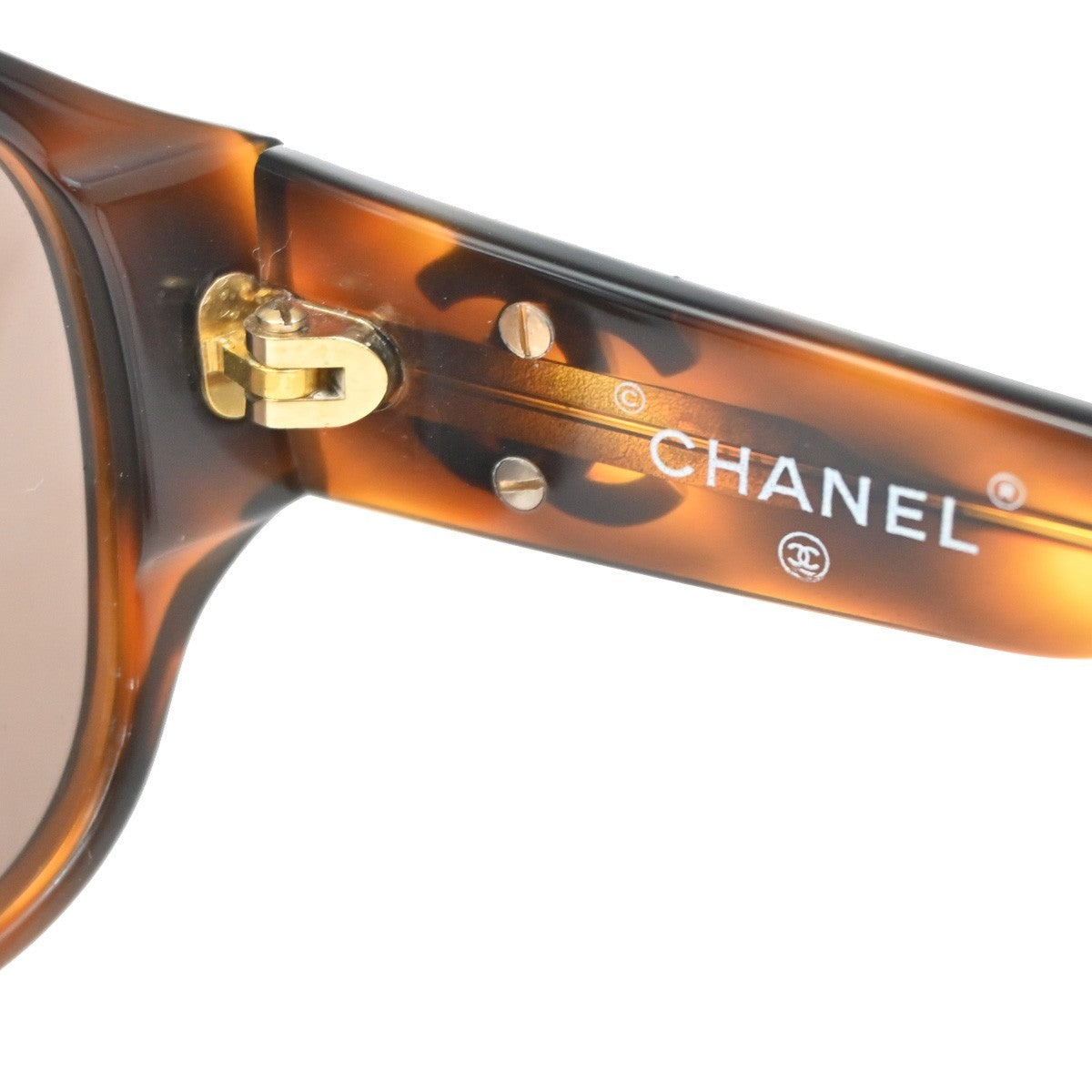 Chanel Logo CC Sunglasses Plastic, Brown, Plastic, Sunglasses