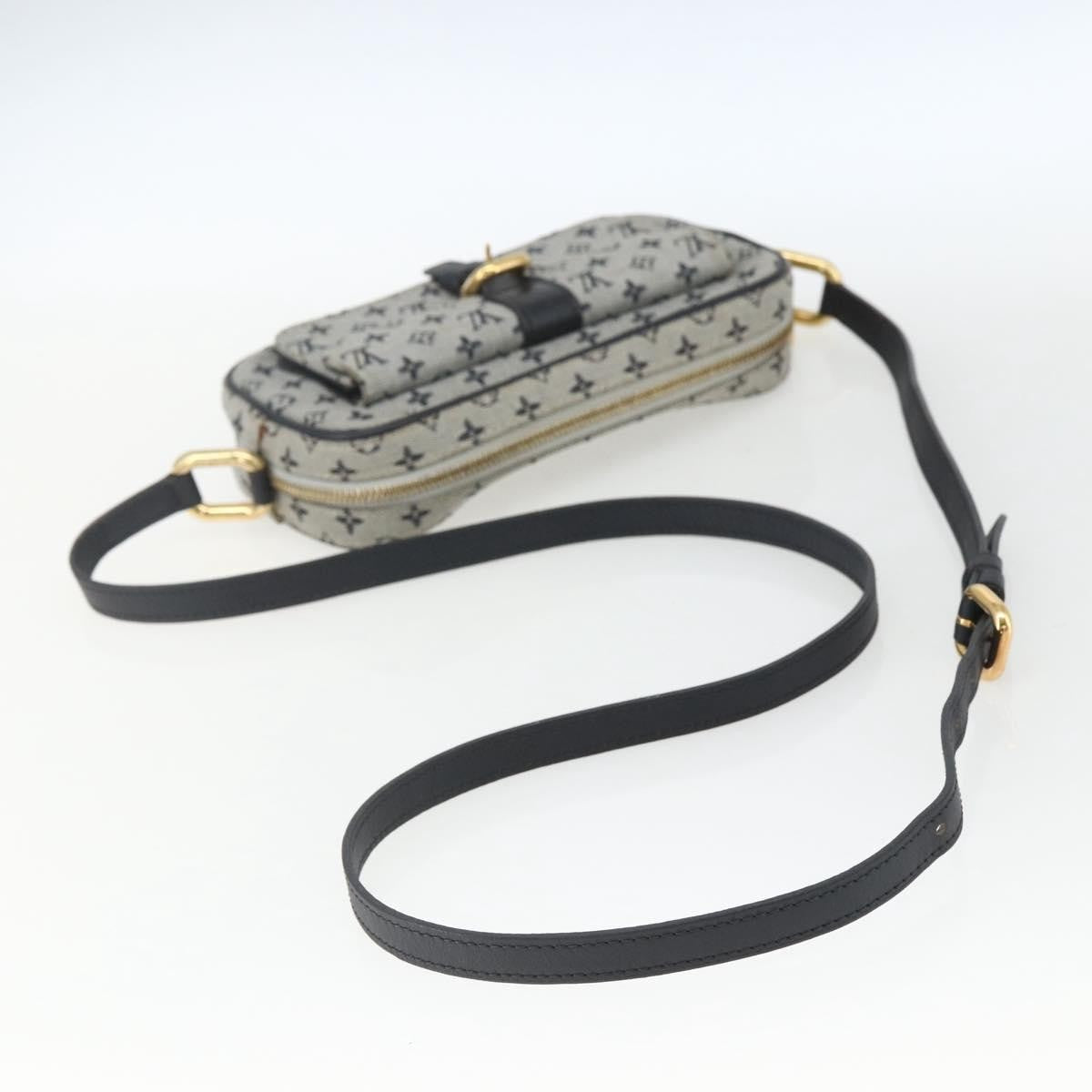 Louis Vuitton Juliette Crossbody Bag Mini Lin, BLUE, CANVAS, Shoulder bag