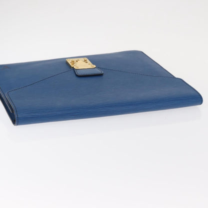 Louis Vuitton Porte-Documents Senateur Bag Epi Leather, BLUE, LEATHER, Clutche & pouche