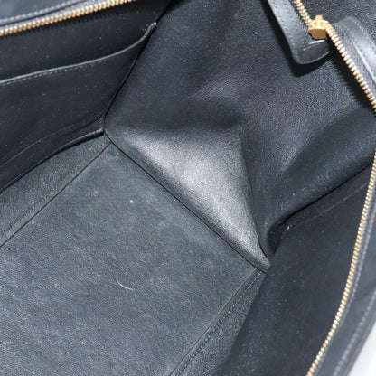Celine Trapeze Bag Leather, BLUE, LEATHER, Handbag